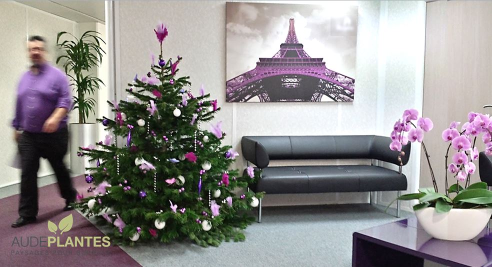 deco sapin mauve